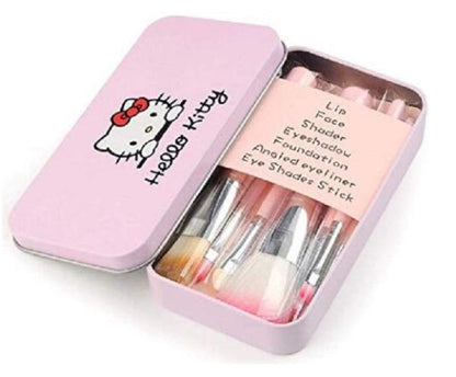 (pack Of 7) Hello Kitty Makeup Brush Set