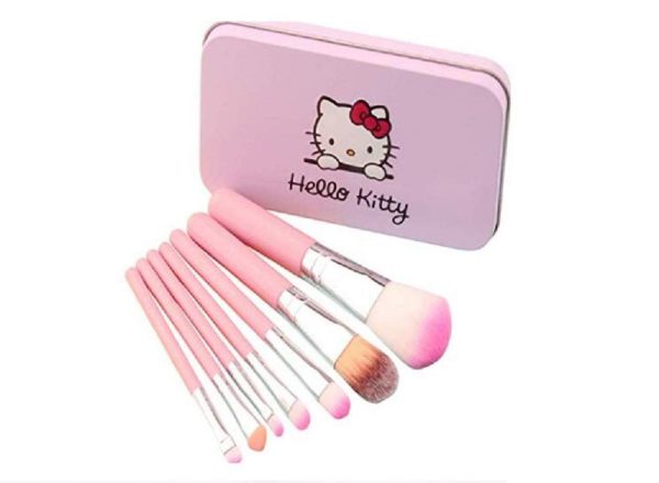 (pack Of 7) Hello Kitty Makeup Brush Set