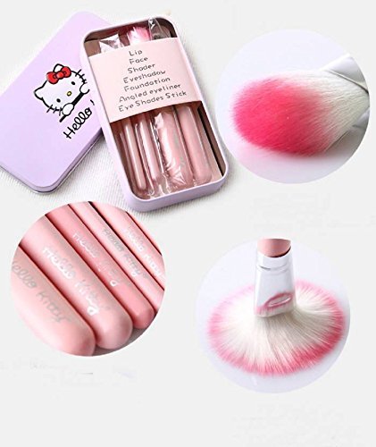 (pack Of 7) Hello Kitty Makeup Brush Set