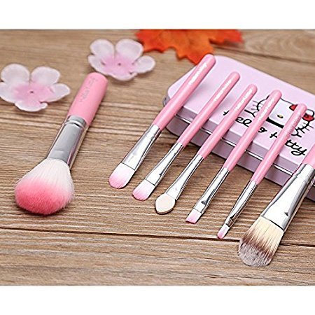 (pack Of 7) Hello Kitty Makeup Brush Set